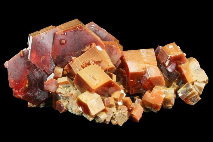 Red & Brown Vanadinite Crystal Cluster - Huge Crystals! #117733